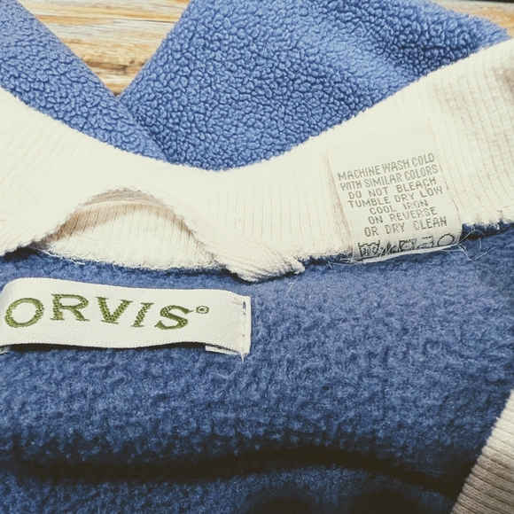 Vintage Orvis Housecoat Blue Large - Picture 3 of 5